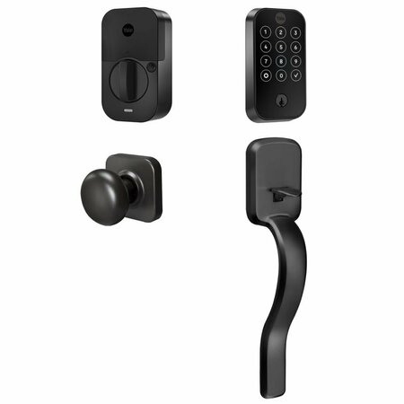 YALE REAL LIVING Yale Assure Lock 2 Bundle with Touchscreen Wi Fi Deadbolt, Ridgefield Handleset Passage, and BYRD420WF1RXBSP